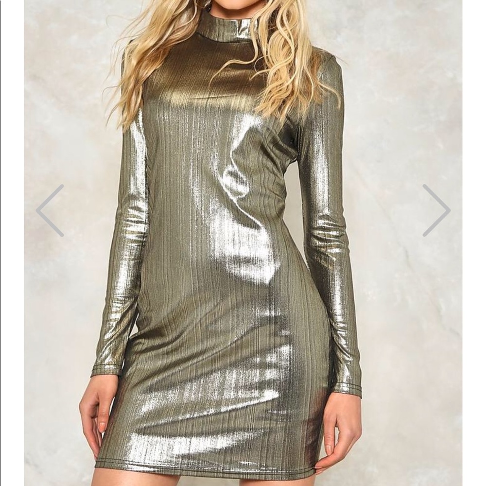 Metallic gold dress